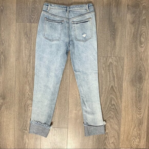 Anthropologie Dance & Marvel Distressed High Rise Waist Denim Jeans Light Wash S - Picture 10 of 11